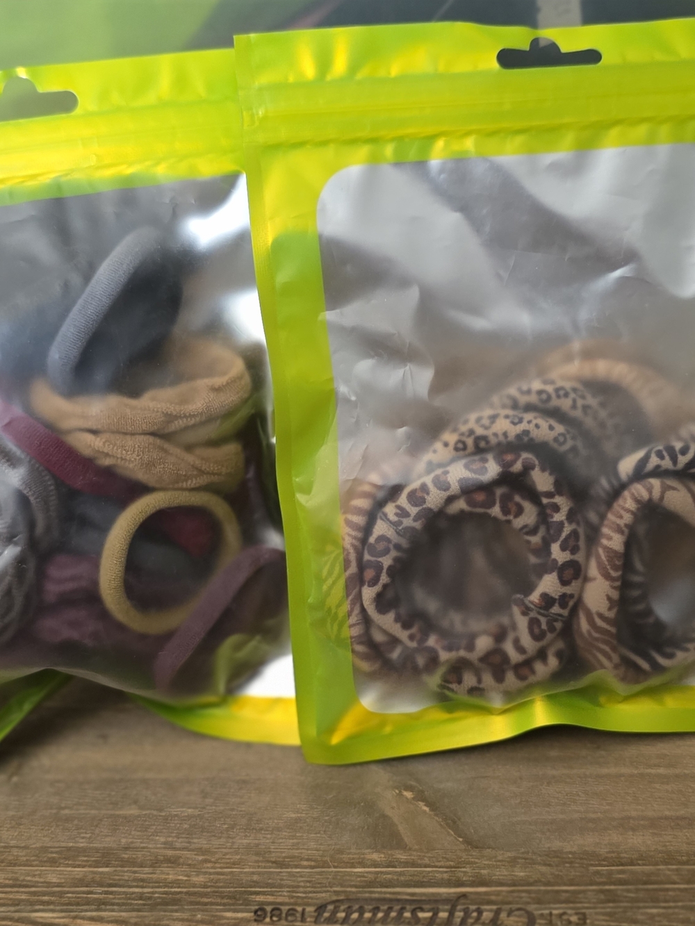 Neutral & Leopard Print Hair Tie Set — Assorted Brown and Tan Colors